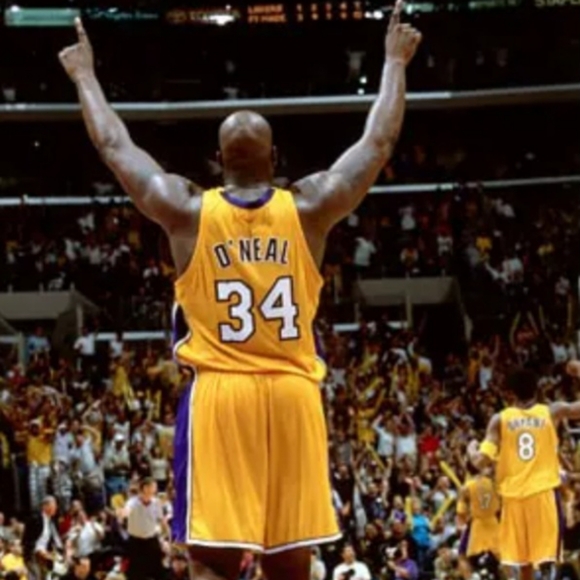 Shaquille O'Neal (Mitchell/Ness)-(Lakers)-(1996-97)-(Yellow)-(XL)-(New)-$103.00 - Picture 6 of 9